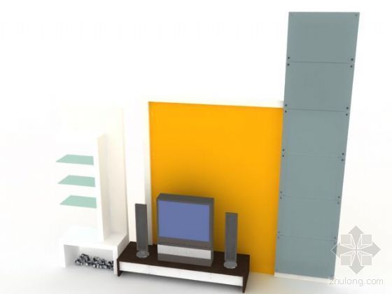 室内电视背景墙设计方案资料下载-电视背景墙01