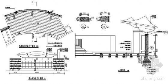 室外表演舞台施工图资料下载-室外舞台景观详图