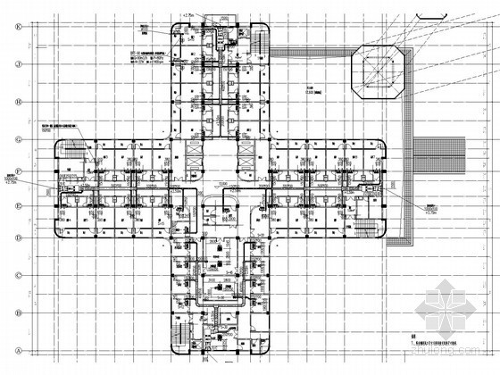 一次回风系统平面布置图资料下载-[重庆]医疗综合楼空调通风防排烟系统设计施工图（含洁净区域）