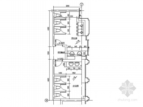 [江苏]25层现代风格行政办公楼单体建筑施工图（知名设计院）-25层现代风格行政办公楼单体建筑局部大样图