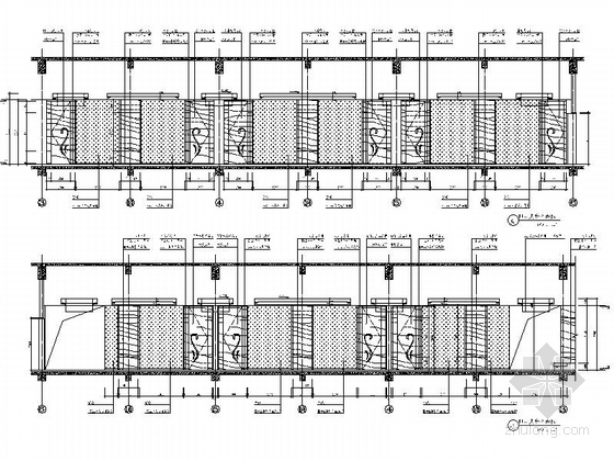 [厦门]临湖面海33万平米度假胜地五星级酒店设计施工图（含效果及实景图）走廊立面图