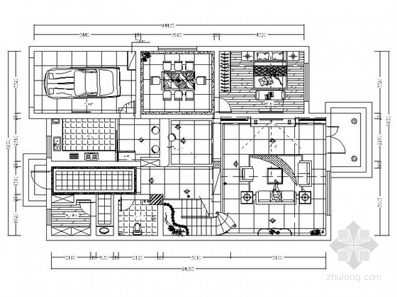 欧式吧台CAD资料下载-[沧州]精品豪宅欧式豪华三层别墅样板间CAD装修施工图（含高清效果图）