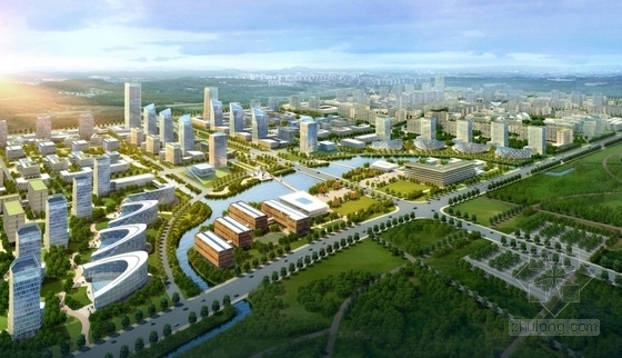 [北京]知名企业产业园规划及单体设计方案（知名设计院）-知名企业产业园效果图