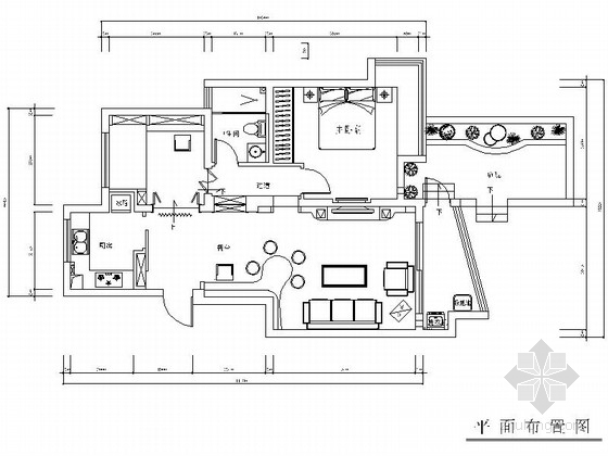 现代简约装修cad图纸资料下载-[江苏]常熟现代简约风格一居室装修CAD施工图（含实景图）