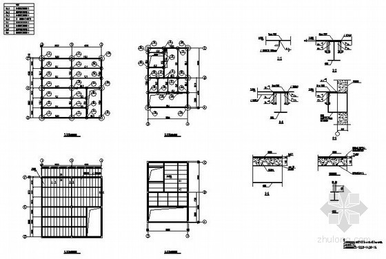 建筑夹层设计案例资料下载-钢框架夹层结构节点设计图