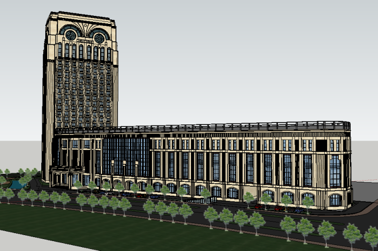 现代风格酒店模型资料下载-现代风格酒店建筑模型设计