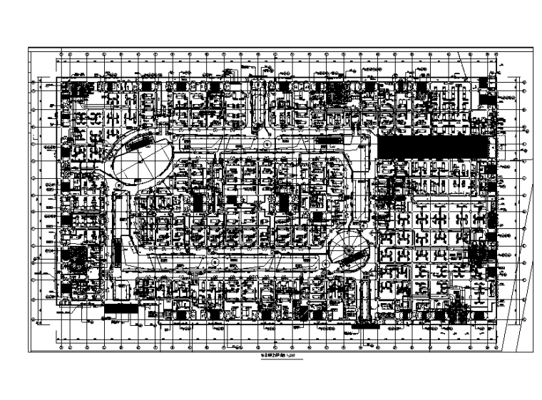 商业硬铺广场平面图资料下载-甘肃万达广场暖通施工平面图