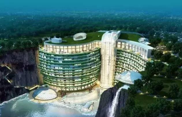 矿坑酒店CAD资料下载-中国花11年填88米巨坑遭嘲讽，近日项目震撼曝光