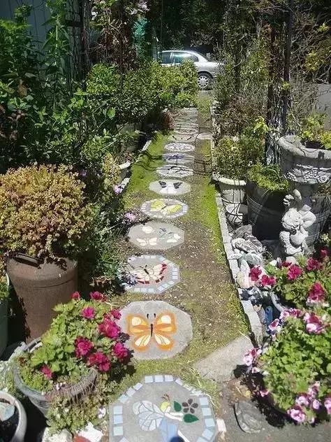 庭院中的汀步原来可以这样美丽！-景观设计-筑龙园林景观论坛