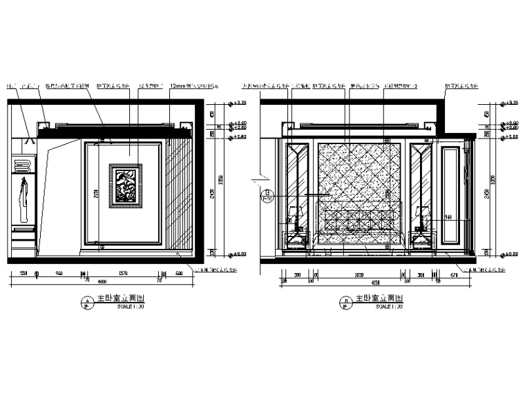 欧式样板房设计CAD施工图（含效果图）立面图