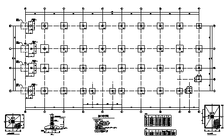 [安徽]某二层办公楼全专业施工图（2016最新、含室内工程施工图）-基础平面布置图