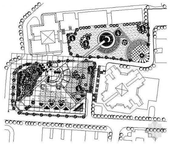 广场景观绿化CAD资料下载-某公司绿化广场景观设计套图