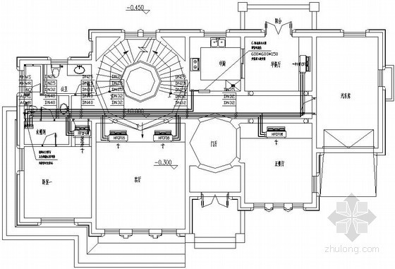 热泵地暖设计方案资料下载-某别墅空调及地暖设计方案