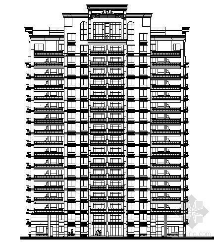 十八层住宅户型图资料下载-某十八层住宅楼建筑方案图