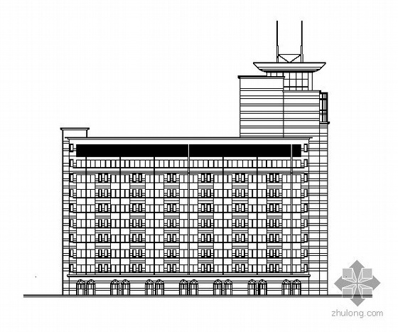 500床位医院建筑方案资料下载-某十三层医院建筑方案图
