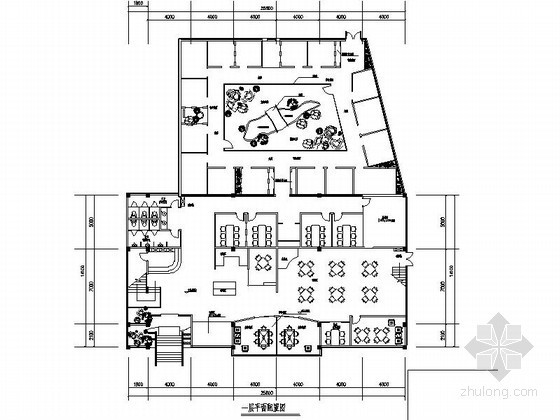 庭院式建筑平面图资料下载-庭院式茶楼装饰装修图