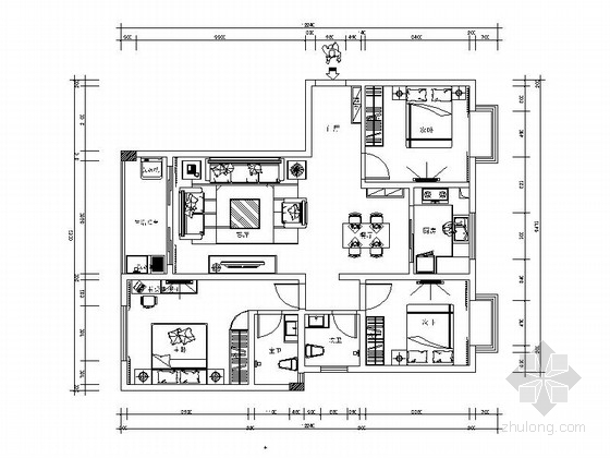 四川三居室样板间资料下载-现代高档三居室样板间装修施工图