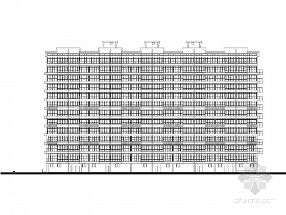 现代风格11层住宅楼小区资料下载-[上海]12层现代风格住宅楼施工图（知名设计公司）