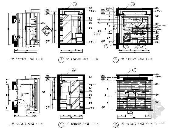 [杭州]现代豪华住宅空间施工图-化妆间