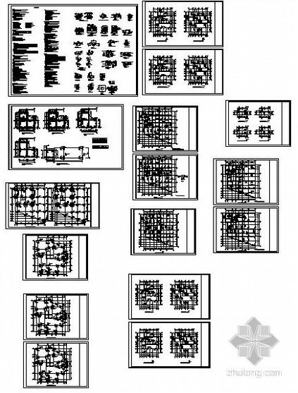 空间异形结构CAD设计图资料下载-某异形柱框架剪力墙－底部大空间剪力墙住宅结构设计图