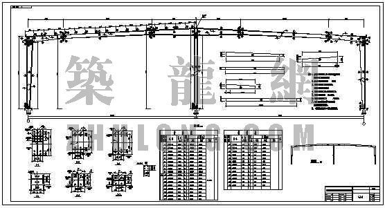 钢架结构景墙施工图资料下载-门式钢架施工图