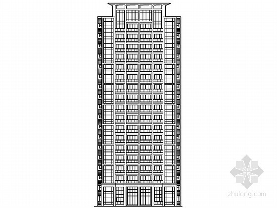 6层塔式住宅建筑图资料下载-[广东]某住宅区十八层塔式住宅建筑施工图（21号楼）
