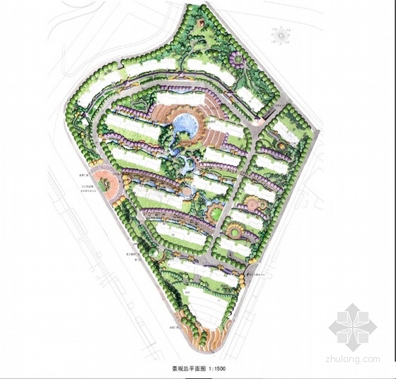 小区园林景观设计图纸资料下载-[大连]住宅小区园林景观设计方案