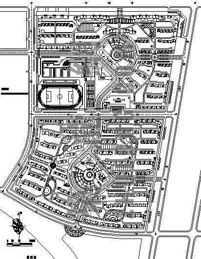 房地产项目小区规划图资料下载-滨洲小区规划图