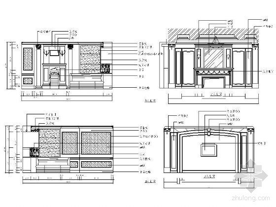 西式风格别墅设计图资料下载-西式包房立面设计图
