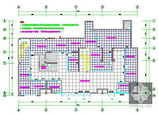 [重庆]社区卫生服务中心装饰工程量清单计价实例(含施工图纸)-地面布置图