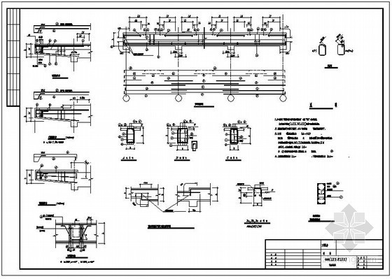 7层框架梁平法标注资料下载-某非框架梁平法构造详图