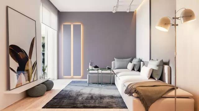 现代简约双人床资料下载-不足80m²的小家，但简约的气质