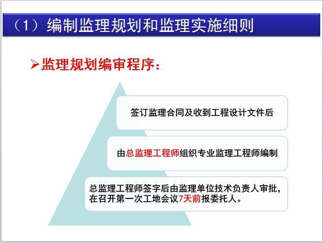 监理的范围和工作内容（共83页）-监理规划编审程序