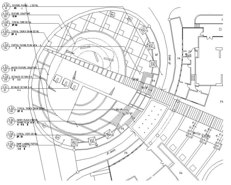 [广东]東城金月灣花園居住区景观设计全套施工图（包含cad+107）-分区平面图