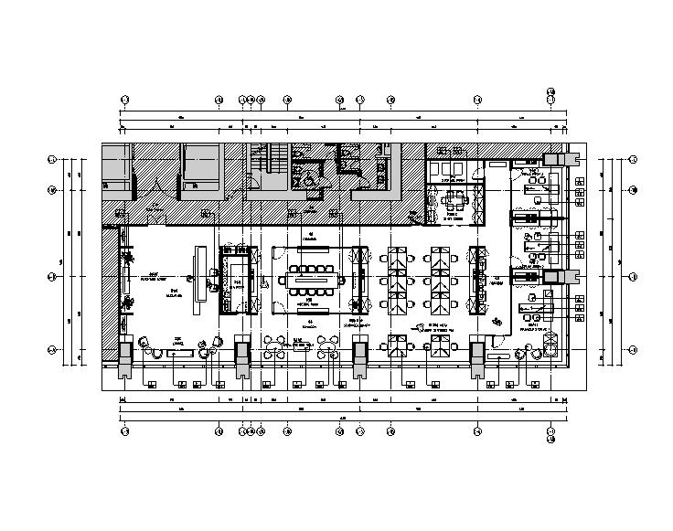 精装修室内设计管理资料下载-[天津]简约派精装办公空间室内设计施工图（含方案和效果图）