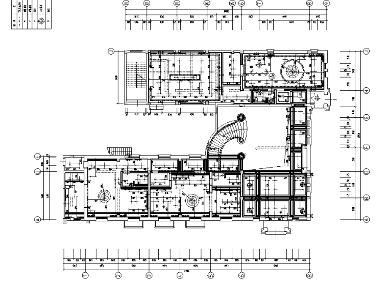 新中式禅意风格休闲会所空间设计施工图（附效果图）-顶面灯位