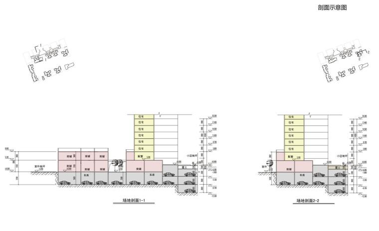 [广东]现代风格君御国际居住区规划及建筑设计文本（JPG+63页）-剖面示意图