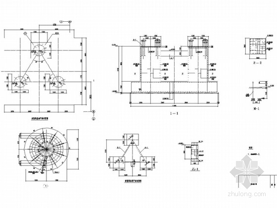观光塔建筑施工图设计资料下载-煤气放散塔施工图