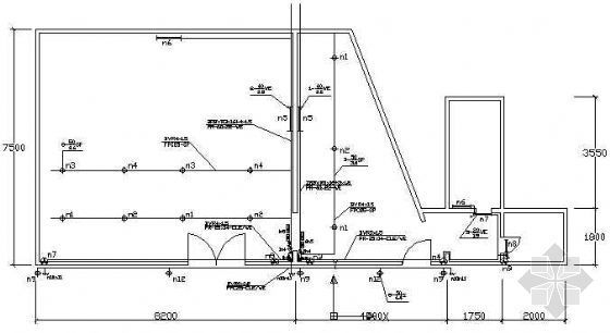 正规室内电气设计图资料下载-某发廊电气设计图