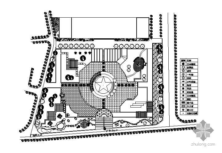 天安门广场的景观设计案例资料下载-某校园小广场景观设计