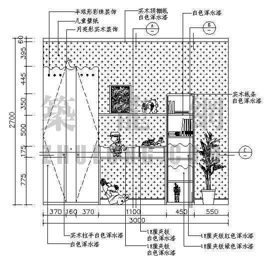 儿童房窗户装修效果图资料下载-儿童房立面