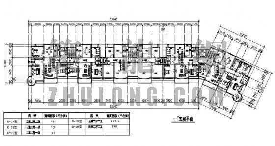 板楼住宅建筑cad资料下载-九种住宅户型平面图