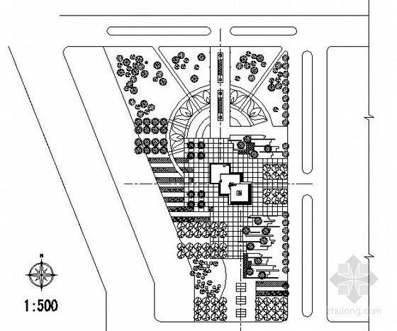 科技工业园市政道路景观资料下载-[新疆]某科技工业园入口广场设计