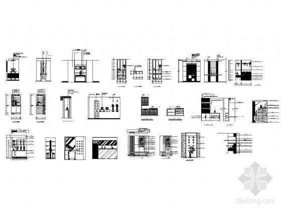 门厅玄关鞋柜设计资料下载-玄关鞋柜立面设计图