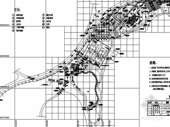 道路交叉景观设计施工图资料下载-某公园景观设计施工图