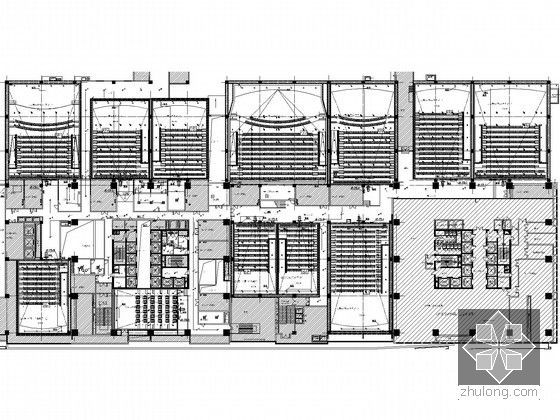 [湖南]大型电影院全套强电装饰图纸（甲级院）-电影院五层照明平面图