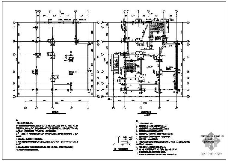商业结构设计合同资料下载-某框架商业住宅结构设计图