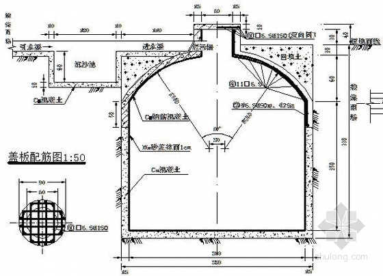 30m3水窖设计结构资料下载-小型暖瓶式水窖施工结构图