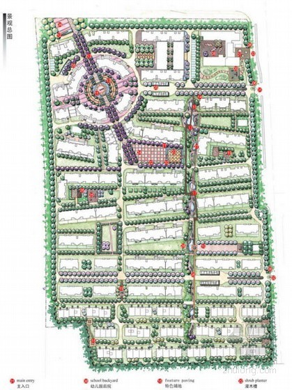 现代简约景观设计说明资料下载-[苏州]法国现代简约风格居住区景观规划设计方案