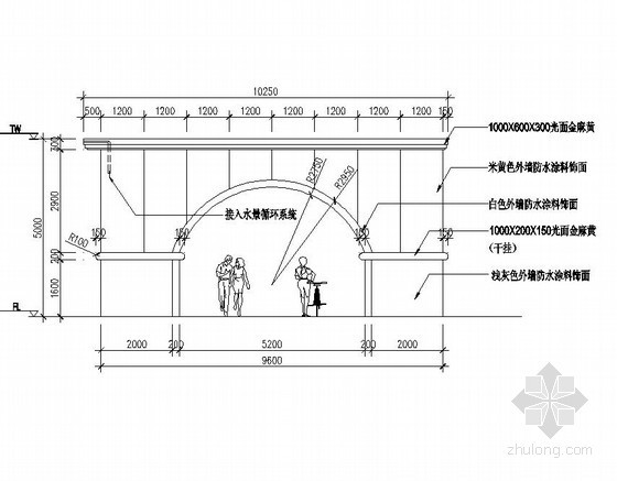 景墙CAD做法资料下载-喷水景墙施工做法